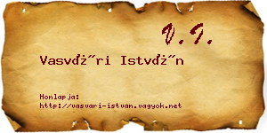 Vasvári István névjegykártya